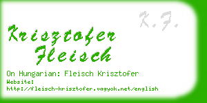 krisztofer fleisch business card
